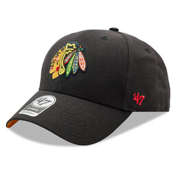47 Brand Καπέλο Jockey 47 Brand NHL Chicago Blackhawks Ballpark Snap '47 MVP H-BLPMS04WBP-BKA Μαύρο