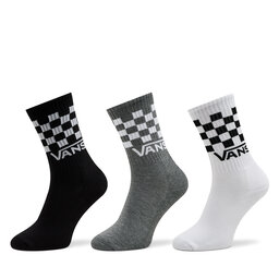 Vans Set di 3 paia di calzini lunghi da uomo Vans Classic Check Crew VN000F0WY281 Nero