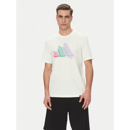adidas adidas Marškinėliai Lounge Ice Graphic JJ4020 Balta Regular Fit