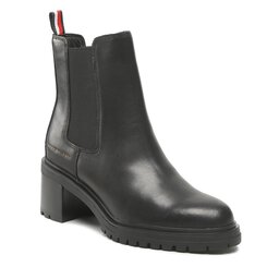 Tommy Hilfiger Stiefeletten Tommy Hilfiger Outdoor Chelsea Mid Heel Boot FW0FW06737 Black BDS