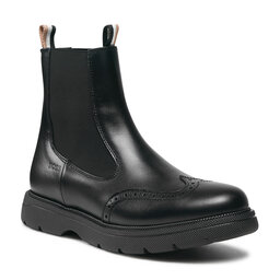 Boss Kotníková obuv s elastickým prvkem Boss Jacob Cheb 50503672 10251919 001 Black 001