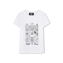 Karl Lagerfeld Kids Karl Lagerfeld Kids Póló Z30494 D Fehér Regular Fit