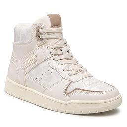 Coach Sneakersy Coach Hi Top Coated Canvas CD304 Chalk