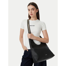 Calvin Klein Handtasche Calvin Klein Webbing Adj Strap Large Shoulder LV04F3643G Schwarz