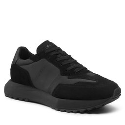 Calvin Klein Сникърси Calvin Klein Low Top Lace Up Mix HM0HM00497 Triple Black 00U