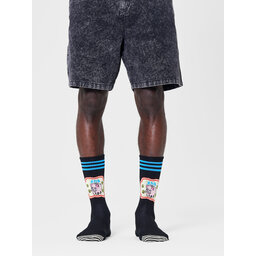 Happy Socks Hohe Unisex-Socken Happy Socks ATPBA14-9000 Schwarz