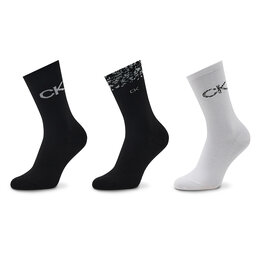 Calvin Klein 3 sieviešu augsto zeķu komplekts Calvin Klein 701219849 Black 002