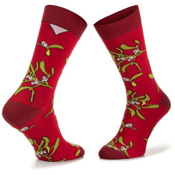 

Високі шкарпетки unisex Cup of Sox Całuśne Fikuśne Червоний