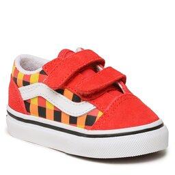 Vans Zapatillas de tenis Vans Old Skool V VN0A4VJJBJN1 Glow Checkerboard Red/Mul