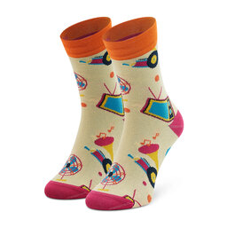 Cup of Sox Дълги чорапи unisex Cup of Sox Retro Жълт