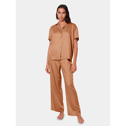 Triumph Triumph Spodnji del pižame Silky Sensuality 10218287 Rjava Relaxed Fit