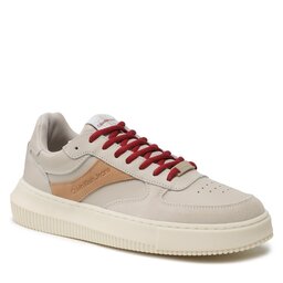 Calvin Klein Jeans Tenisice Calvin Klein Jeans Chunky Cupsole Gel Backtab Fluo YM0YM00673 Eggshell/Ancient White