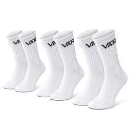 Vans Σετ 3 ζευγάρια ψηλές κάλτσες unisex Vans Mn Classic Crew VN000XRZ White WHT1