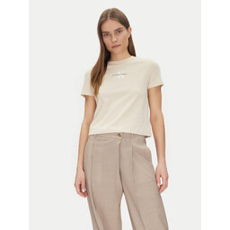 Calvin Klein Jeans Calvin Klein Jeans Camiseta Monologo Baby Tee J20J223113 Beis Slim Fit