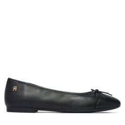 Tommy Hilfiger Ballerinas Tommy Hilfiger Hilfiger Smooth Lthr Ballet FW0FW09241 Schwarz