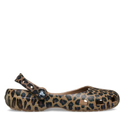 Crocs Балетки Crocs Classic Animal Ballet 212478 Коричневий