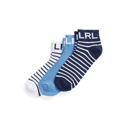 Lauren Ralph Lauren Σετ 3 ζευγάρια κοντές κάλτσες γυναικείες Lauren Ralph Lauren Strp Qtr 3pk 454903933001 Asst