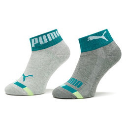 Puma Set od 2 para dječjih visokih čarapa Puma Kids Seasonal Quarter 2P 938007 Grey Combo 02