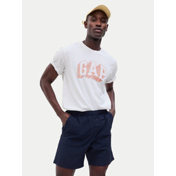 Gap Gap Marškinėliai 664011-02 Balta Regular Fit