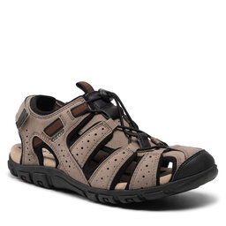 Geox Szandál Geox U S.Strada B U6224B 0AU50 C6088 Taupe/Black