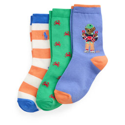 Polo Ralph Lauren Vaikiškų ilgų kojinių komplektas (3 poros) Polo Ralph Lauren 443969087001 Spalvota