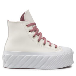 

Кеди Converse Ctas Lift 2x Hi 572607C Egret/Pink Aura/White, Бежевий
