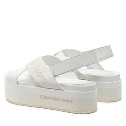 

Босоніжки Calvin Klein Jeans Flatform Sandal Sling In Mr YW0YW01362 Off White YBR, Білий