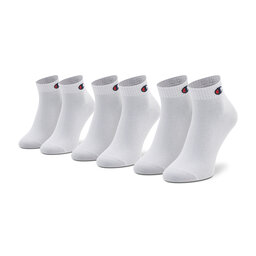 Champion Súprava 3 párov kotníkových ponožiek unisex Champion U24559 WW001 Wht/Wht/Wht