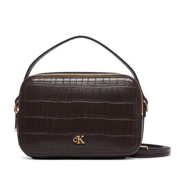 Calvin Klein Handtasche Calvin Klein Ck Croc Camera Bag LV04F3905G Dunkelbraun