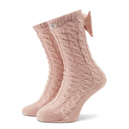 Ugg Κάλτσες Ψηλές Γυναικείες Ugg W Laila Bow Fleece Lined Sock OS 1113637 Soft Kiss/Gold