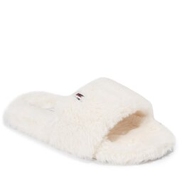 Tommy Hilfiger Пантофи Tommy Hilfiger Fur Home Slipper Slide FW0FW07663 Ancient White YBH