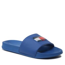 Tommy Hilfiger Sandaler och Slip-ons Tommy Hilfiger Flag Pool Slide T3B0-32930-1172 S Royal 801
