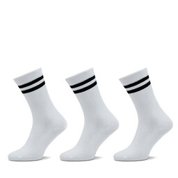 Pepe Jeans Σετ 3 ζευγάρια ψηλές κάλτσες unisex Pepe Jeans Rip Cr 3P PLU30024 White 800
