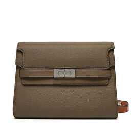 Tory Burch Borsetta Tory Burch Lee Radziwill Pebbled Shoulder Bag 158723 Verde