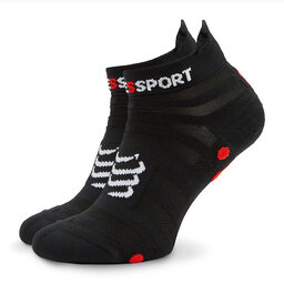 Compressport Trumpos Unisex Kojinės Compressport Pro Racing Socks v4.0 Ultralight Run Low XU00051B Black/Red 906