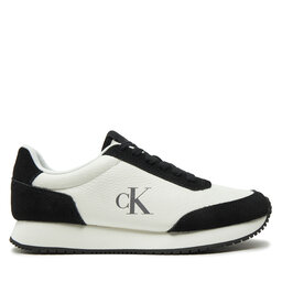 Calvin Klein Jeans Snīkeri Calvin Klein Jeans Runner Laceup Low Mix Mg YW0YW01798 Balts