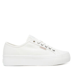 Calvin Klein Jeans Πάνινα παπούτσια Calvin Klein Jeans Vulc Flatform Ctn Logo Tag YW0YW01838 Λευκό