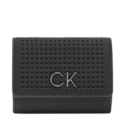 Calvin Klein Portefeuille femme petit format Calvin Klein Re-Lock Trifold Xxs Perf K60K610662 BAX
