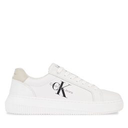 

Снікерcи Calvin Klein Jeans Chunky Cupsole Mono Lth Wn YW0YW00823 Bright White/Eggshell 0LE, Білий