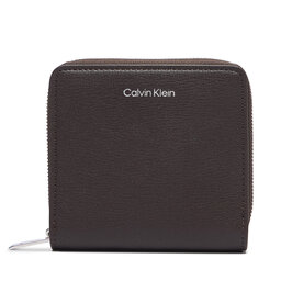 Calvin Klein Geldbörse Calvin Klein Foil Logo Medium Zip Around LV04F1120G Dunkelbraun