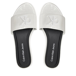 

Шльопанці Calvin Klein Jeans Flat Sandal Slide Mg Met YW0YW01348 Bright White YBR, Білий