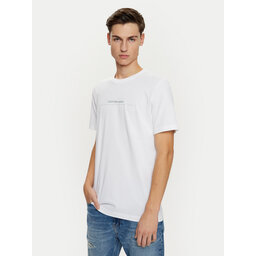Calvin Klein Jeans Calvin Klein Jeans Majica Minimal Logo J30J327075 Bela Regular Fit