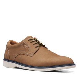 Clarks Обувки Clarks Malwood Lace 26171104 Dark Sand