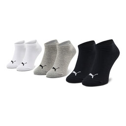 Puma Set di 3 paia di calzini corti da bambini Puma 907374 White/Grey/Black