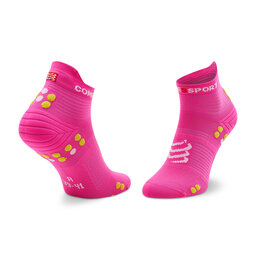 

Високі шкарпетки unisex Compressport Pro Racing Socks V4.0 Run Low XU00047B_360 Fluo Pink/Proimerose, Рожевий