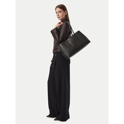 Calvin Klein Handtasche Calvin Klein Emblem Aop Medium Work Tote LV04F3786G Schwarz