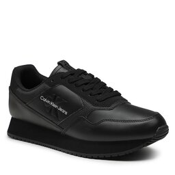 Calvin Klein Jeans Zapatillas Calvin Klein Jeans Retro Runner Lth-Pu Mono Patch YM0YM00581 Black BDS