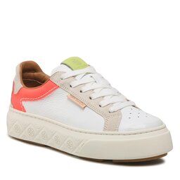 Tory Burch Сникърси Tory Burch Ladybug Sneaker Adria 141755 White/Fluorescent Pink/Frost 100
