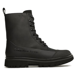 Calvin Klein Jeans Botki Calvin Klein Jeans Chunky Combat Laceup Boot Rub YW0YW01066 Czarny