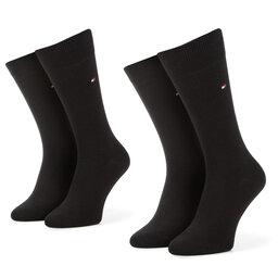Tommy Hilfiger Set od 2 para muških visokih čarapa Tommy Hilfiger 371111 Black 200
